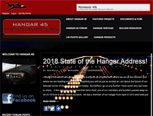 Tablet Screenshot of hangar45.net